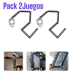 OEM - 2JUEGOS Regla de Medición de Múltiples Ángulos Mayólicas