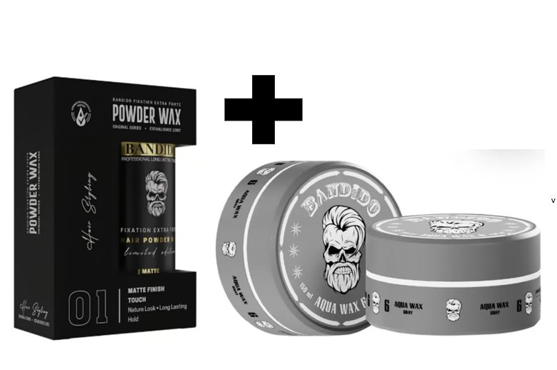 Pack Bandido Cera para el Cabello NO6 Plateado y Polvo Texturizador 32gr