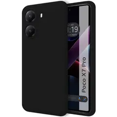 GENERICO - Case Protector para Xiaomi Poco X7 Pro Silicona Negro