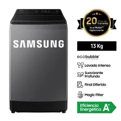 SAMSUNG - Lavadora 13 Kg Carga Superior EcoBubble WA13CG5441BD Gris