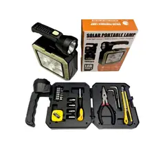 GENERICO - Linterna de emergencia con herramientas con bateria y solar