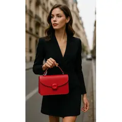 GENERICO - CROSSBODY BOLSO DE MANO CARTERA MORRAL DE FIESTA Y NOCHE ROJO