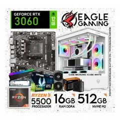 AMD - PC GAMER RYZEN 5 5500, GRAFICA RTX 3060 DE 12GB, RAM 16GB DE RAM, SSD 512GB
