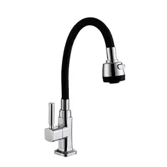XM - LLAVE DE COCINA AL MUEBLE FLEXIBLE NEGRO GF1205-01
