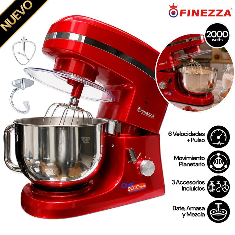 Batidora Orbital 2000W FZ-6818B Rojo