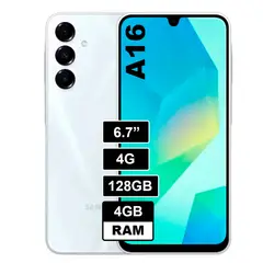 SAMSUNG - Celular Galaxy A16 4GB RAM 128GB Blanco
