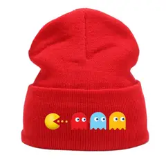 GENERICO - Beanie Pacman Rojo Importada Gorro - Niños y Adultos