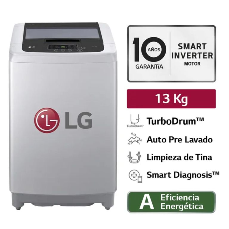 Lavadora 13kg Smart Motion Carga Superior WT13DPBK Gris