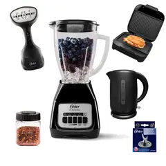 OSTER - Super Kit Licuadora Hervidor Sandwichera Vaporizador
