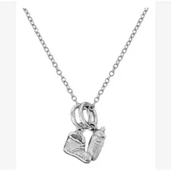 GENERICO - Collar Mujer Zapato Biberón Bebé Regalo Mamá Joya Plata