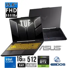 ASUS - Laptop TUF F16 FX607VJ-RL009, 16 FHD 144Hz, i5-210H, RAM 16GB, SSD 512GB, RTX3050 6GB, Free Dos