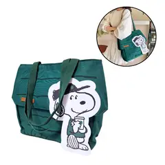 SNOOPY - BOLSO DE HOMBRO CON SOLAPA FRONTAL - X STARBUCKS