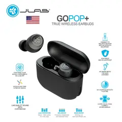 JLAB - GO POP+ Audifonos Bluetooth TWS - Black - No Dime Jib True Smokin