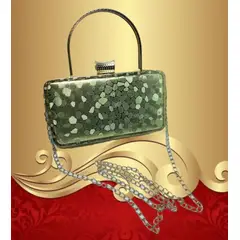 GENERICO - BOLSO CARTERA CROSSBODY DE NOCHE CON BROCHE METÁLICO BRILLANTE