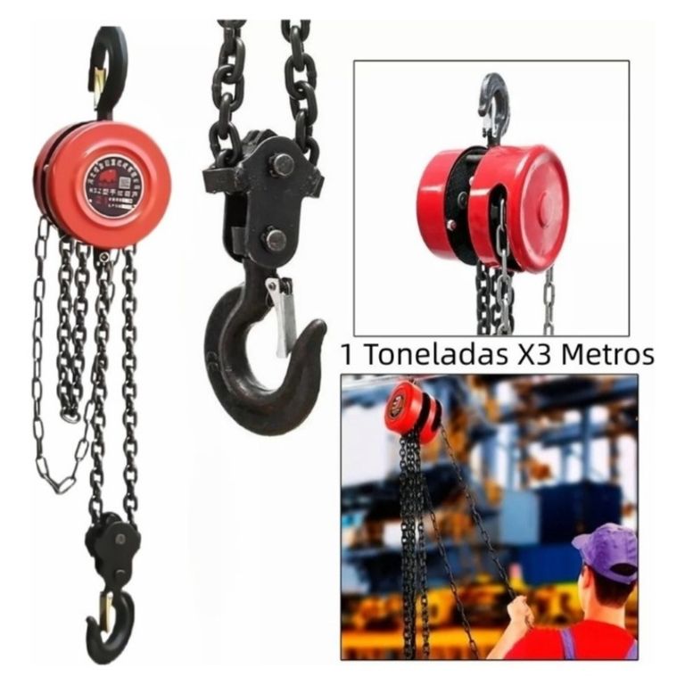 Tecle Manual Con Cadena 1 Toneladas X3 Metros