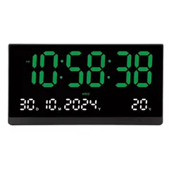 GENERICO - Reloj de Pared Digital Grande de 48x26cm con Led Verde