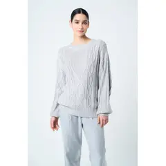 VELEZ - Vélez Sweater Tejido Layla Para Mujer Efecto Resinado Gris