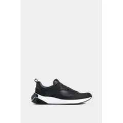 Velez - Vélez Zapatillas Volga Cuero Hombre Cortes Gamuza Negro