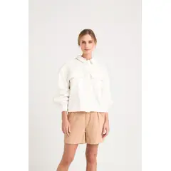 VELEZ - Vélez Casaca Oversized Iris Lino Mujer Almilla Tejida Crema