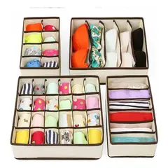 ANYHOGAR - Organizador De Ropa Interior Para Armarios Set De 4