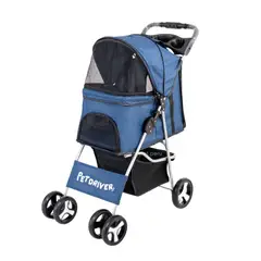 GENERICO - Pet Driver Coche De 4 Ruedas Azul...