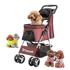 GENERICO - Pet Driver Coche De 4 Ruedas Rojo