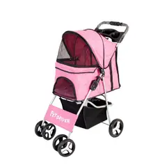 GENERICO - Pet Driver Coche De 4 Ruedas Rosado