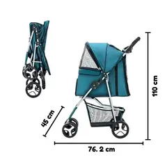 GENERICO - Pet Driver Coche De 4 Ruedas Turquesa