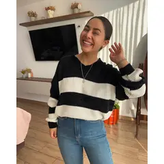 GENERICO - CHOMPA DE DAMA RAYADO CUELLO V