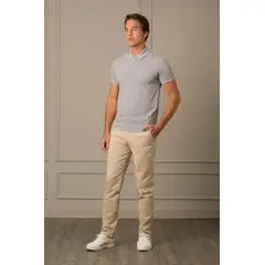 VELEZ - Vélez Polo Paramo De Algodón Hombre Aspecto Melange Gris