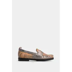 VELEZ - Vélez Mocasines Lucerna Cuero Mujer Mini Tacón Gris Plata