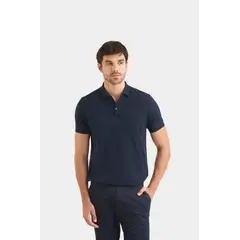 VELEZ - Vélez Polo Casual Algodón Pima Azul Oscuro