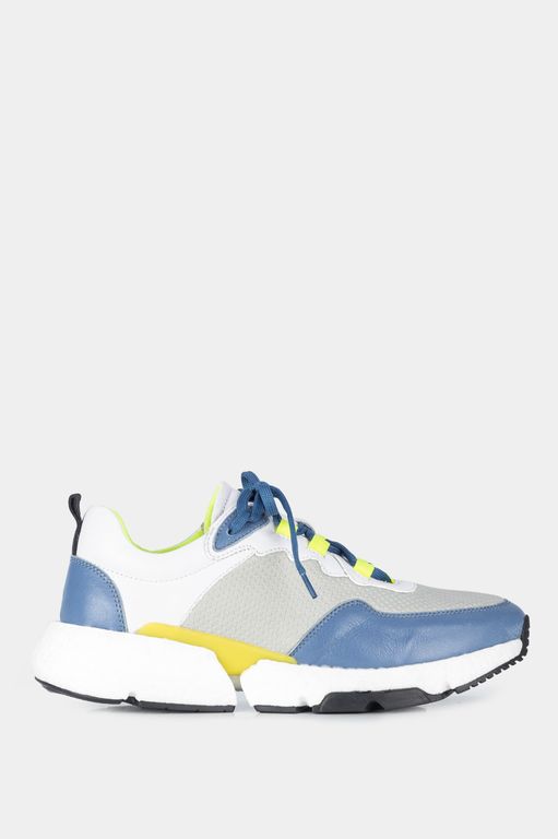 Vélez Zapatillas Citrino Cuero Mujer Deport Azul Claro