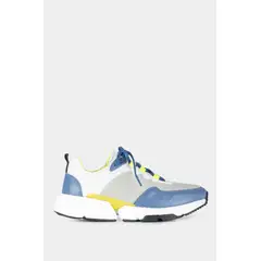 Velez - Vélez Zapatillas Citrino Cuero Mujer Deport Azul Claro