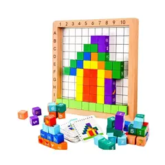 GENERICO - Tablero Con Ensarte De Cubos y Patrones