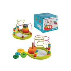 GENERICO - Juego Didáctico Montessori 2 en 1 Laberinto 3D Y Torre