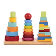 GENERICO - Set De Apilamiento De Madera Grande