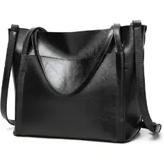 GENERICO - Bolso Elegante De Lujo Para Dama Moderno Casual Cartera Cuero - Negro