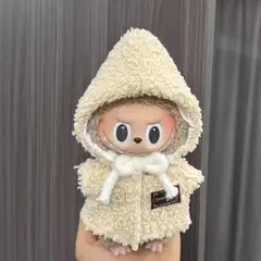 DISEÑO ORIGINAL - Ropa para Labubu Gabardina con Capucha Beige