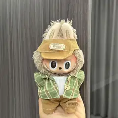 DISEÑO ORIGINAL - Ropa para Labubu Casual Camisa Cuadros Verde Sport