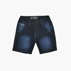 YONISTERS CLOTHING - Denim Short Kids Semipitillo Stretch Celeste