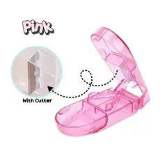 GENERICO - Cortador De Pastillas Portátil con Pastillero 2 en 1