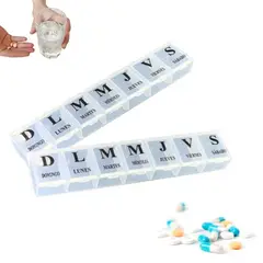 GENERICO - Pastillero Semanal con Divisiones 2pcs