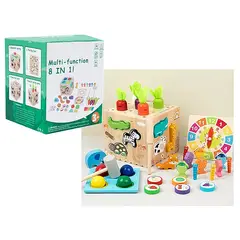 GENERICO - Cubo de Actividades de Madera 8 en 1 – Educativo Montessori