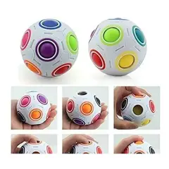 GENERICO - CUBO RUBIK BOLA ARCOIRIS PUZZLE RUBIK JUEGO INGENIO