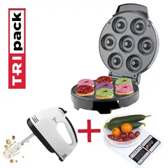 OEM - Tripack Repostero Máquina 7Donas + Batidora + Balanza Repostera