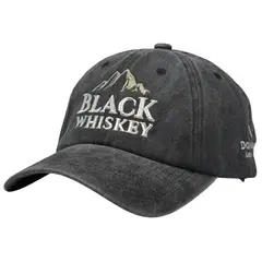 GENERICO - Gorra bordada vintage negra Black Whiskey