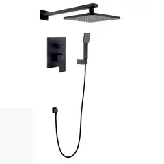 FRATELLI - MEZCLADORA DE DUCHA Y TELEFONO CUADRADO BRONCE NEGRO