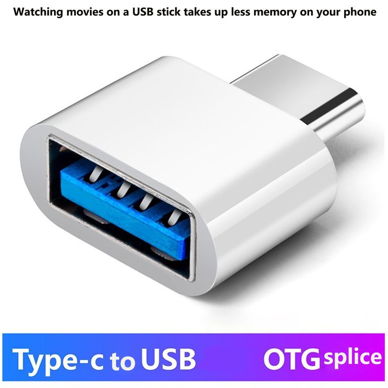 Adaptador USB-A a USB-C para celular laptop computadora