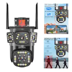 OEM - Cámara de Vigilancia IP WiFi 4 Lentes con Sensor de Movimiento